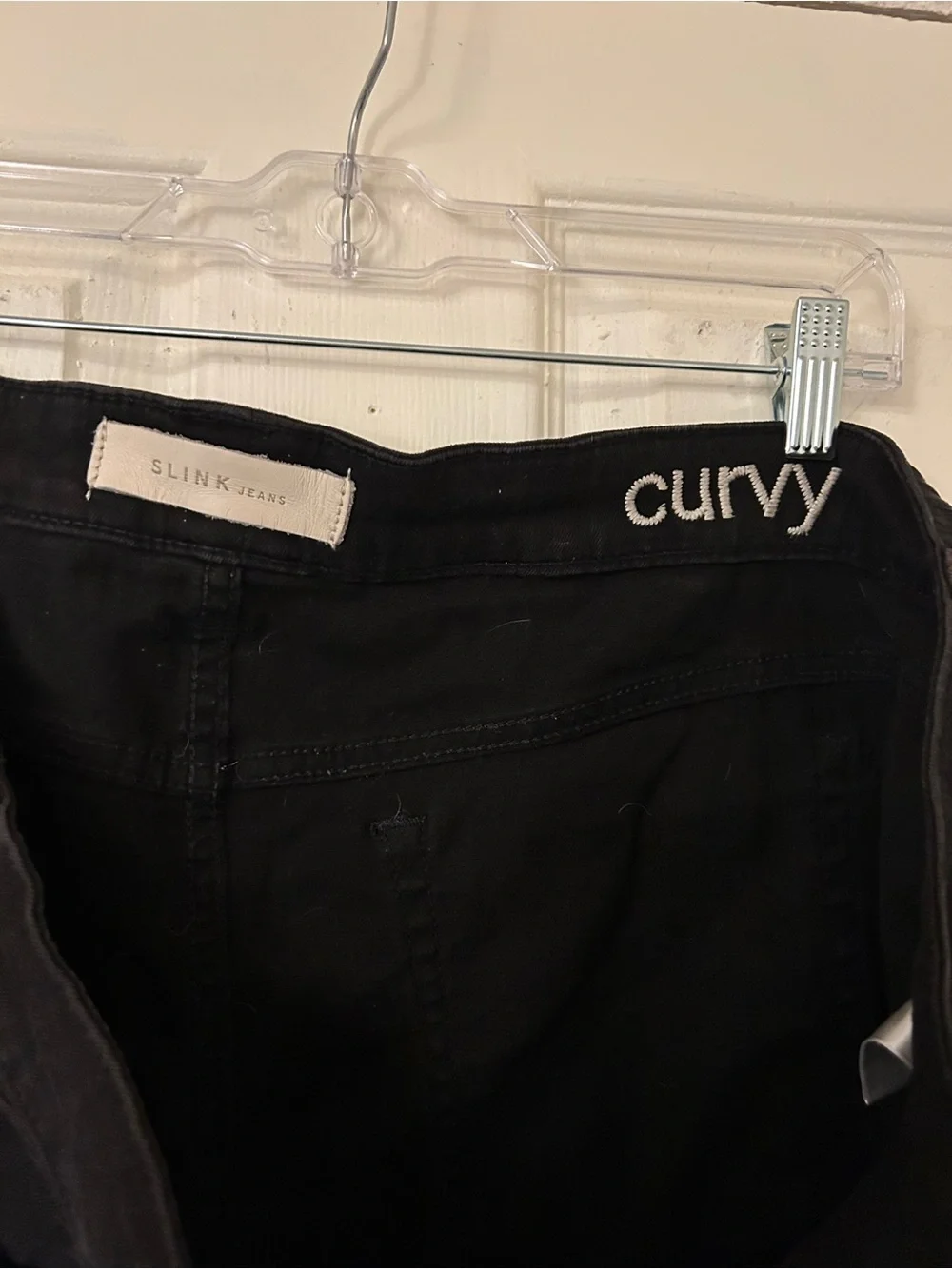 Slink long black denim Jean skirt size 20 Stretch Cotton Denim Skirt with small